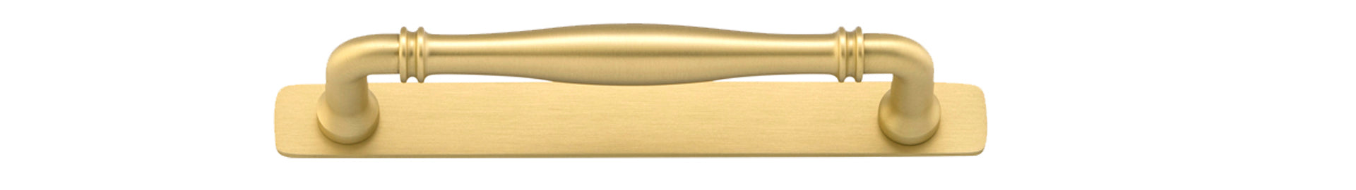 Sarlat Cabinet Pull with Backplate - Ella Grace - Iver - Brushed Gold PVD - Cabinet Pulls