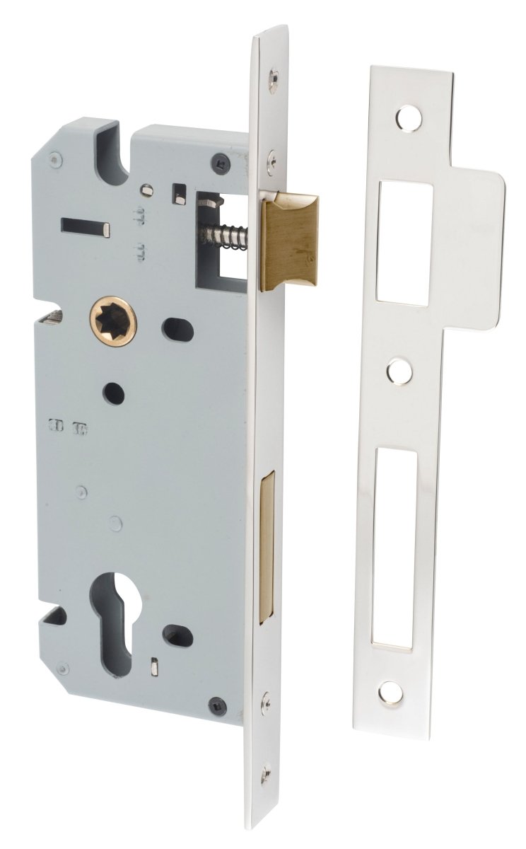 85mm Euro Mortice Locks - Ella Grace - Iver - Polished Nickel - External Locks