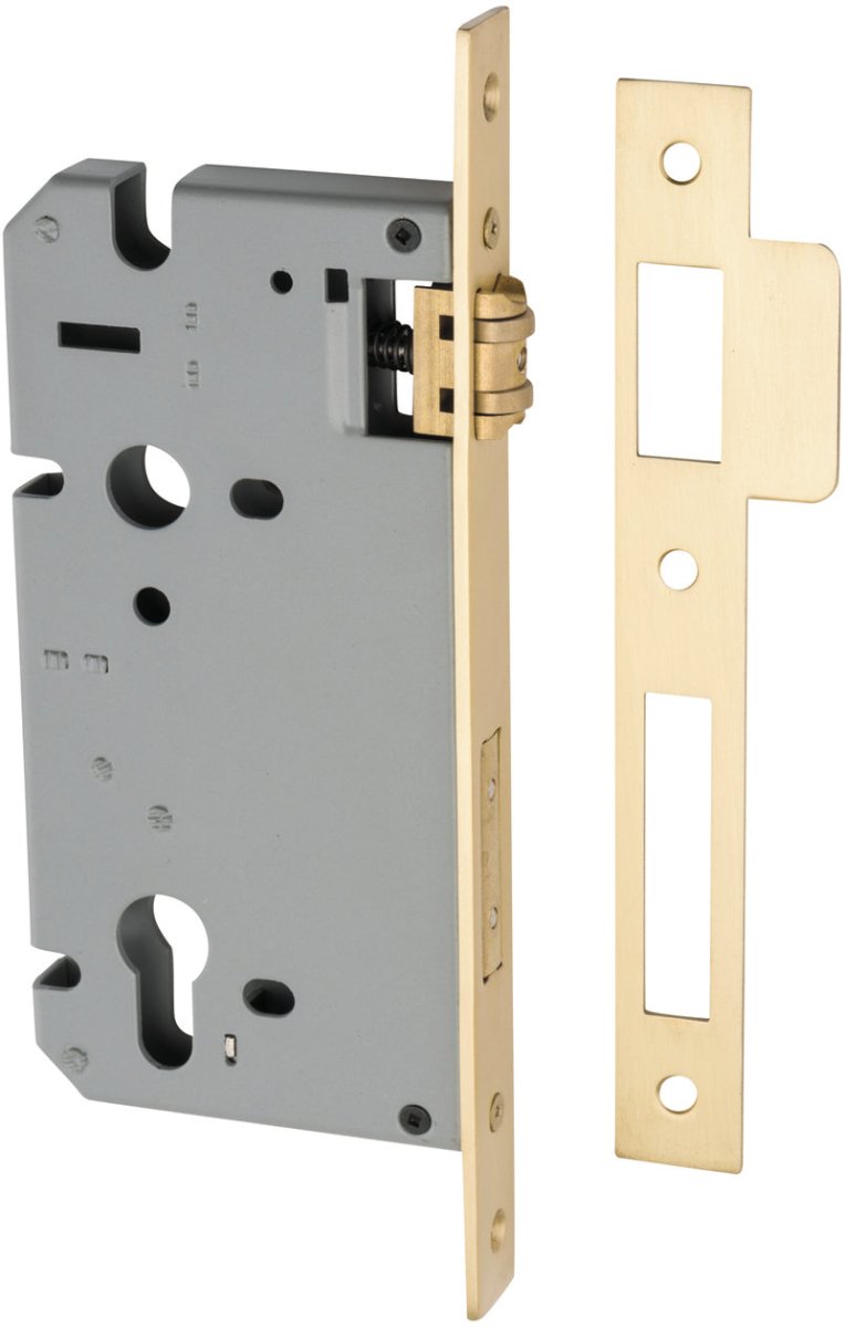 85mm Euro Mortice Locks - Ella Grace - Iver - Brushed Gold PVD - External Locks