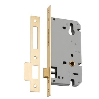 85mm Euro Mortice Locks - Ella Grace - Iver - Brushed Gold PVD - External Locks