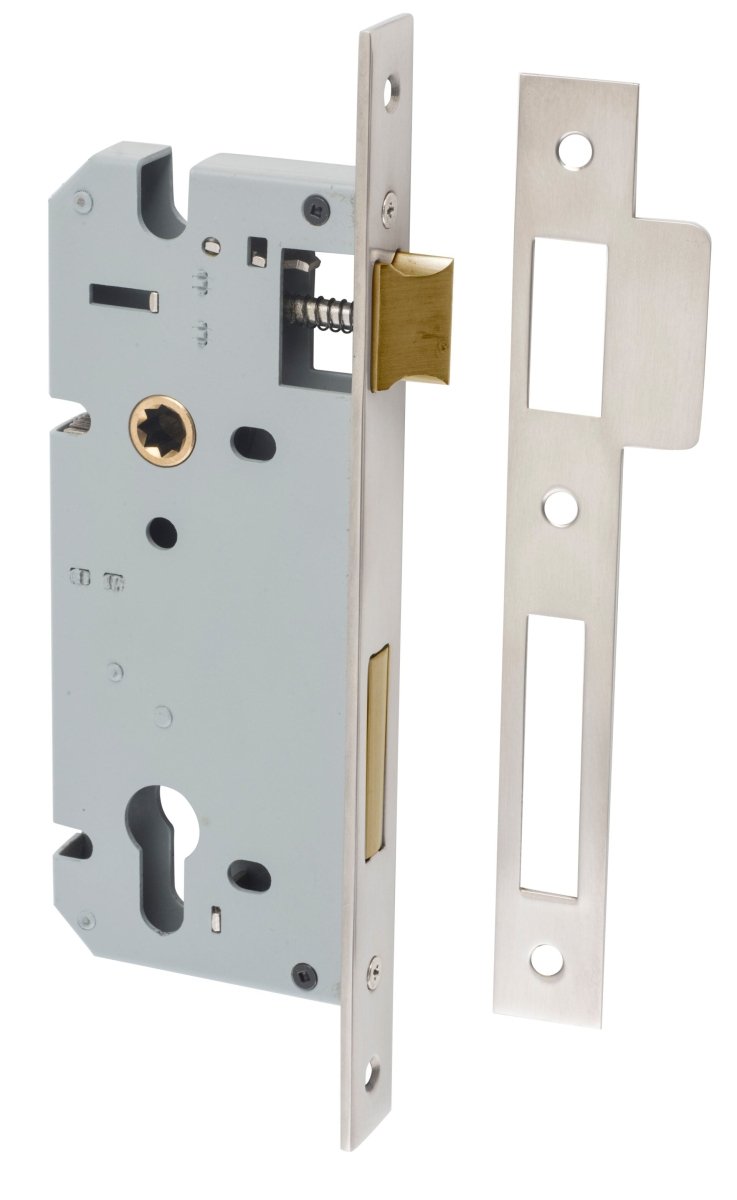 85mm Euro Mortice Locks - Ella Grace - Iver - Satin Nickel - External Locks