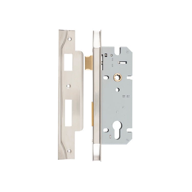 85mm Euro Mortice Locks - Rebated - Ella Grace - Iver - Satin Nickel - External Locks