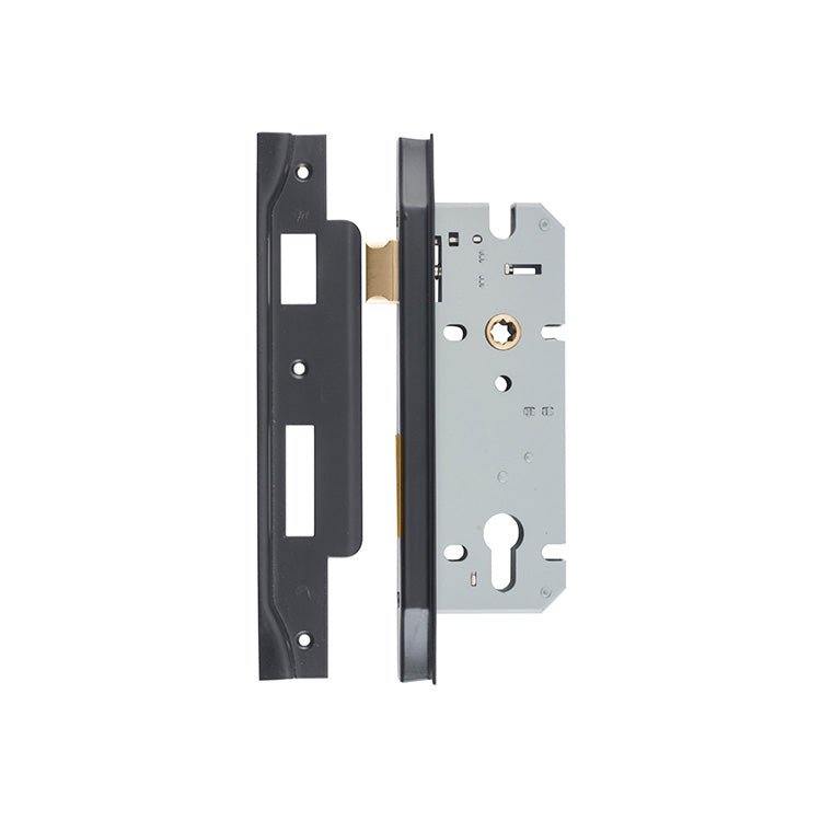 85mm Euro Mortice Locks - Rebated - Ella Grace - Iver - Matt Black - External Locks