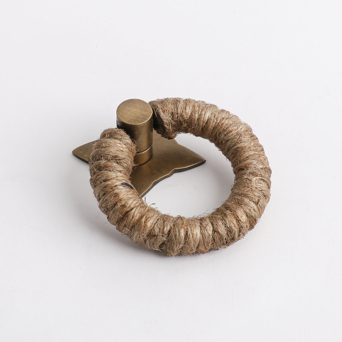 Rope Pull in jute with acid washed brass by Hepburn Hardware