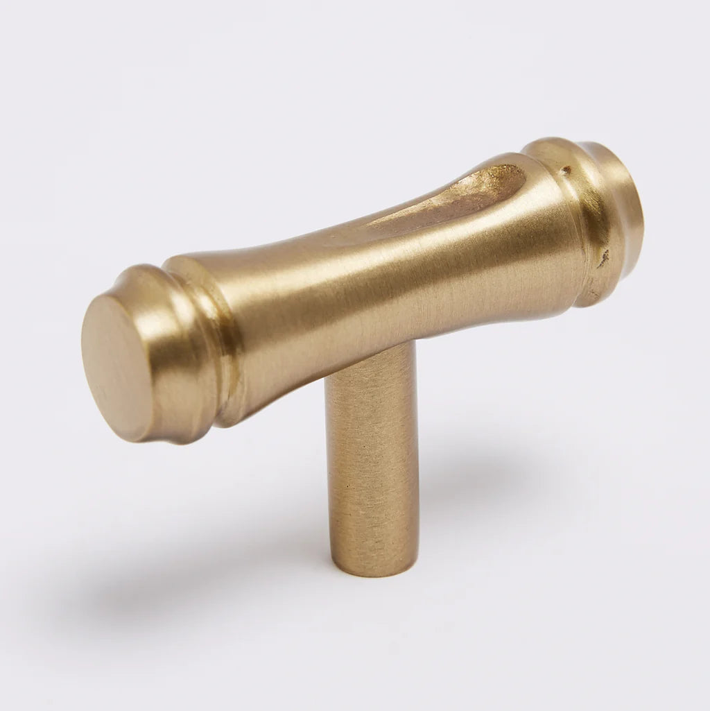 Hepburn Hardware Bamboo T-Bar | Burnished Brass