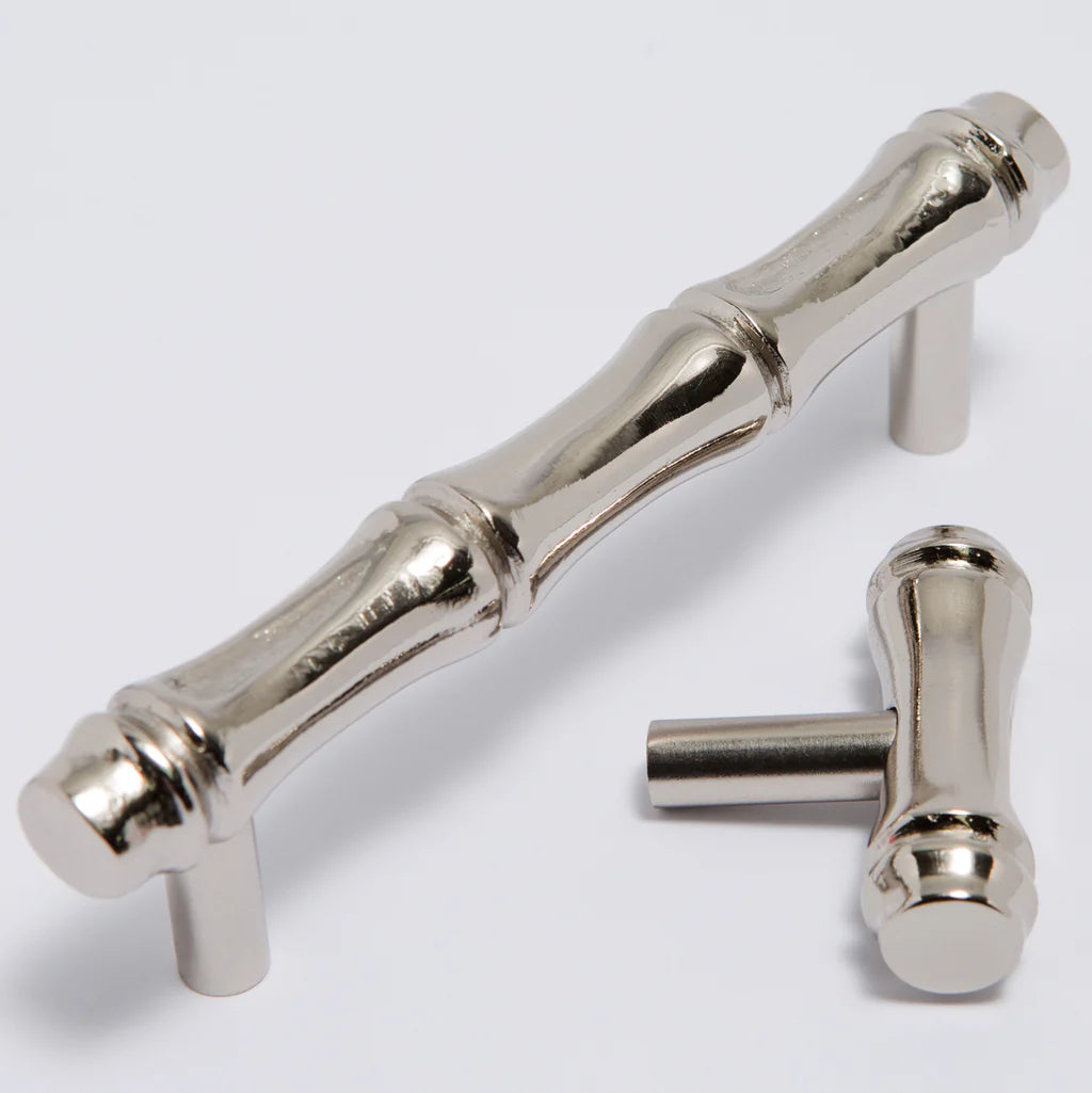 Hepburn Hardware Bamboo T-Bar | Polished Nickel