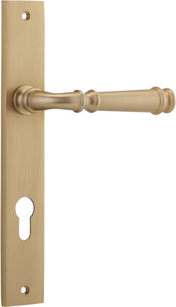 Verona Lever - Rectangular Backplate - Ella Grace - Iver - Brushed Brass - Door Levers