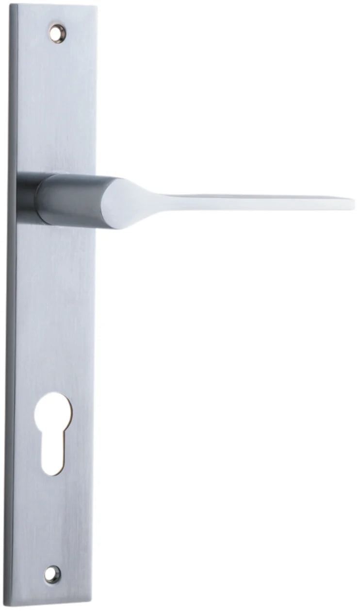 Como Lever - Rectangular Backplate - Ella Grace - Iver - Brushed Chrome - Door Levers