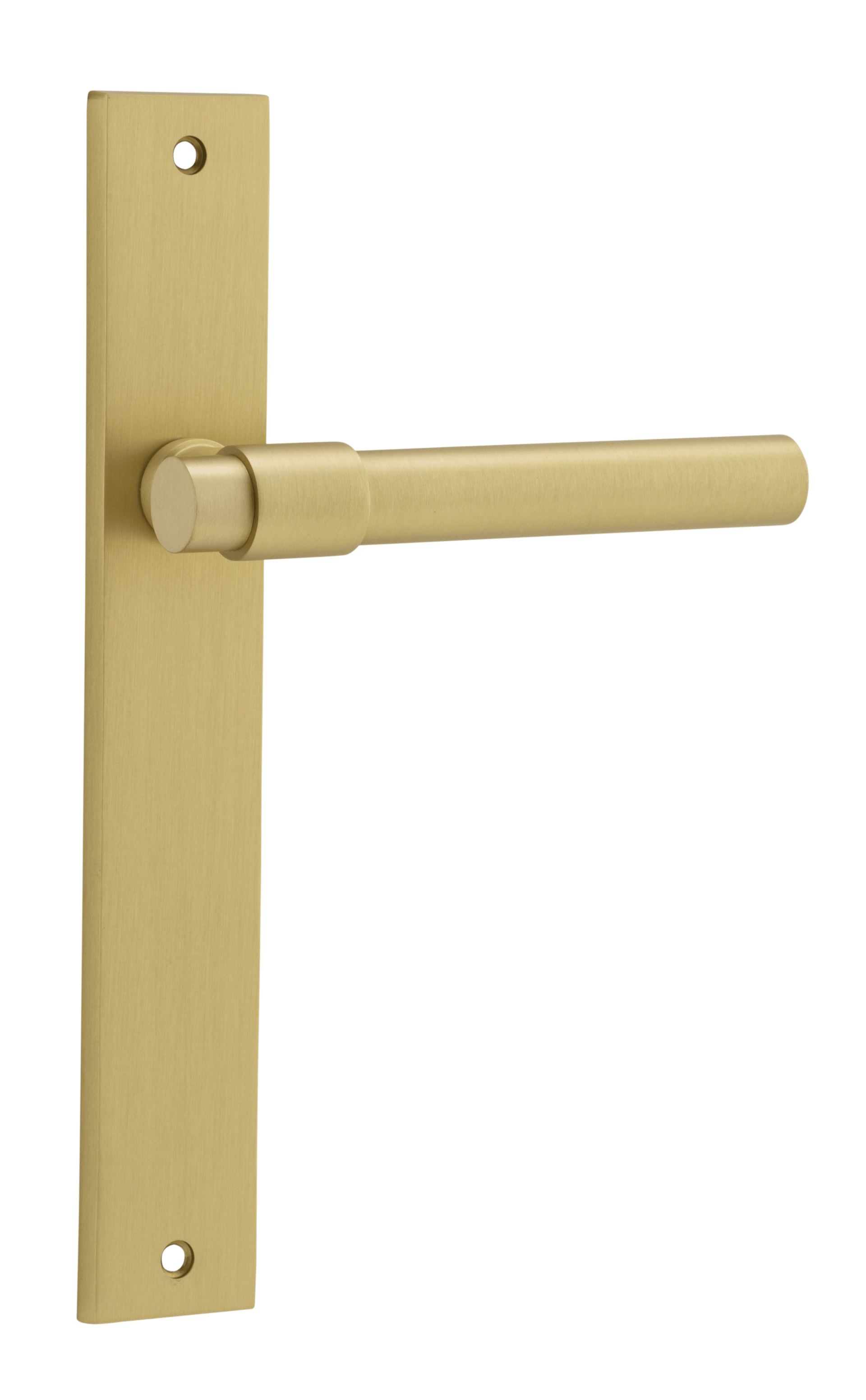 Helsinki Lever - Rectangular Backplate - Ella Grace - Iver - Brushed Gold PVD - Door Levers