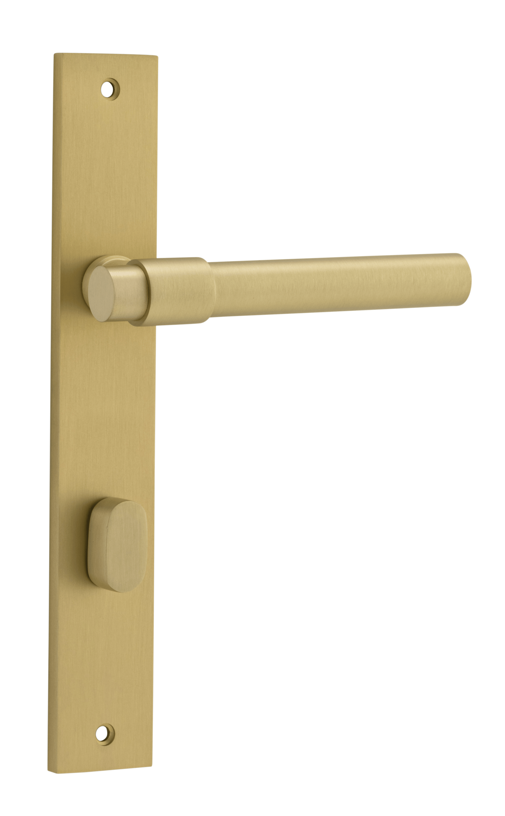 Helsinki Lever - Rectangular Backplate - Ella Grace - Iver - Brushed Gold PVD - Door Levers