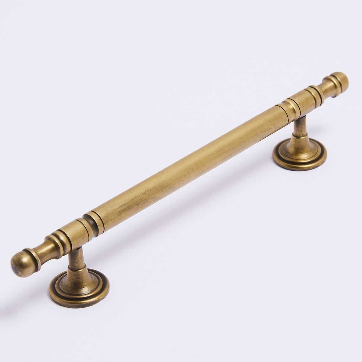 Kew Handle in acid washed brass by Hepburn Hardware