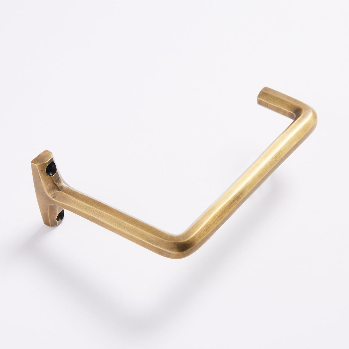 Henley Toilet Roll Holder in acid washed brass, detail