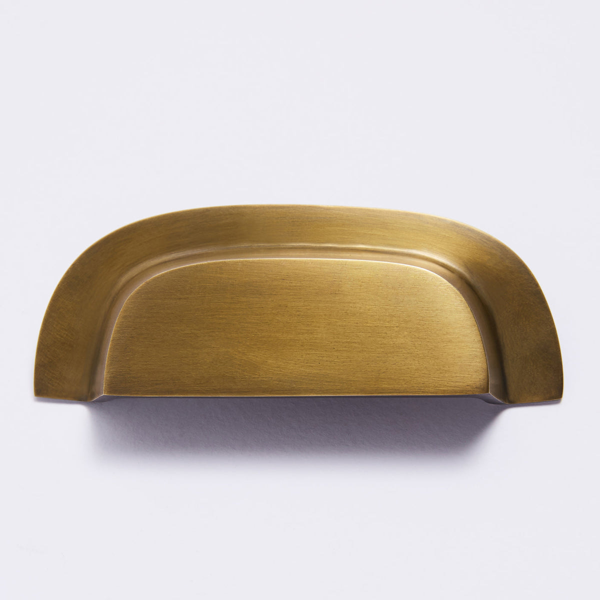Highland Cup Pull in acid washed brass by Hepburn Hardware