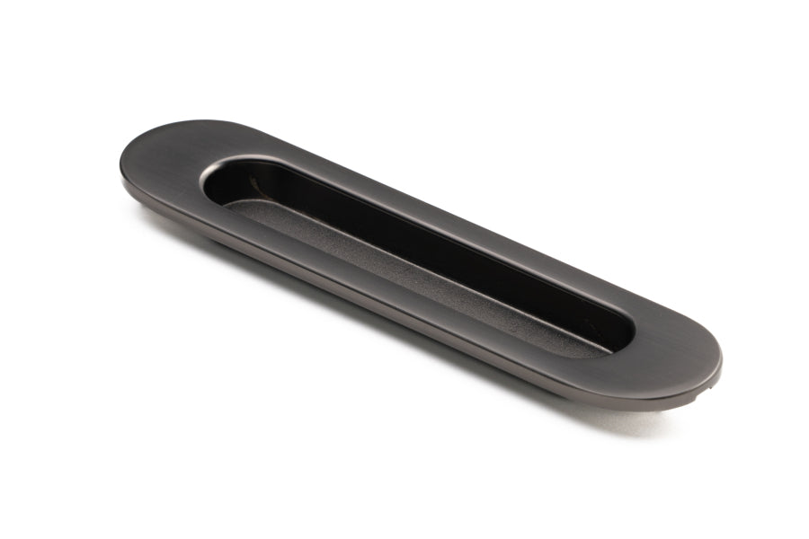 Oval Flush Pull (Smooth Graphite) – 150mm – Smooth Graphite