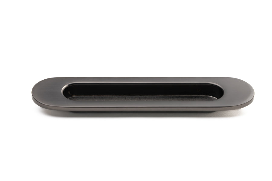 Oval Flush Pull (Smooth Graphite) – 150mm – Smooth Graphite