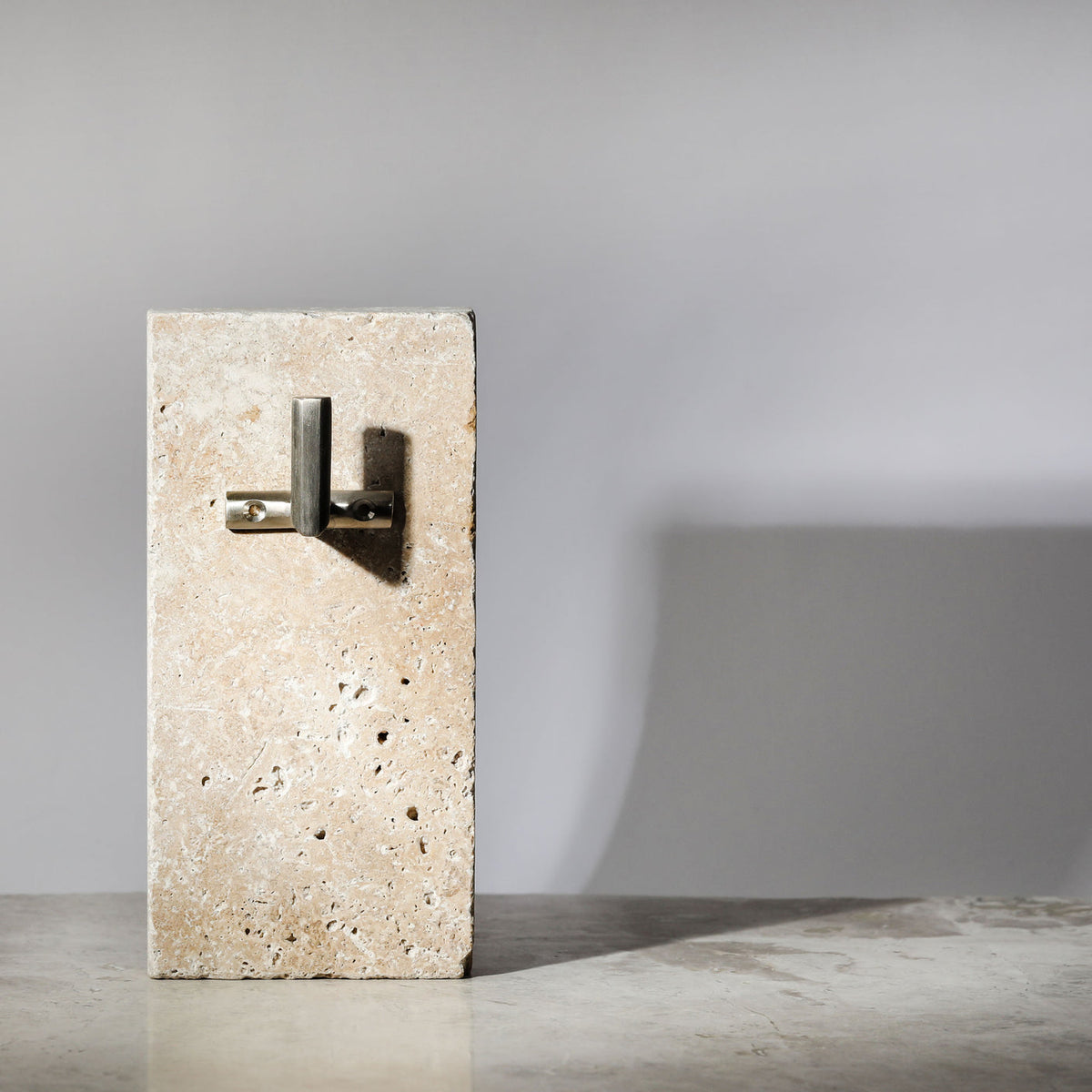 Henley Hook in satin nickel fitted to a wall