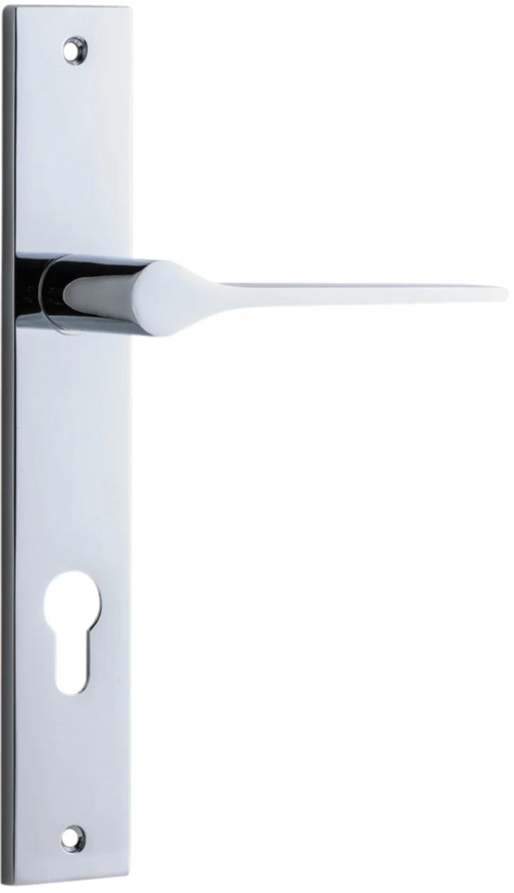 Como Lever - Rectangular Backplate - Ella Grace - Iver - Polished Chrome - Door Levers