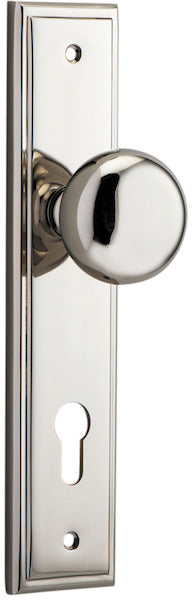 Cambridge Knob - Stepped Backplate - Ella Grace - Iver - Polished Nickel - Door Knobs