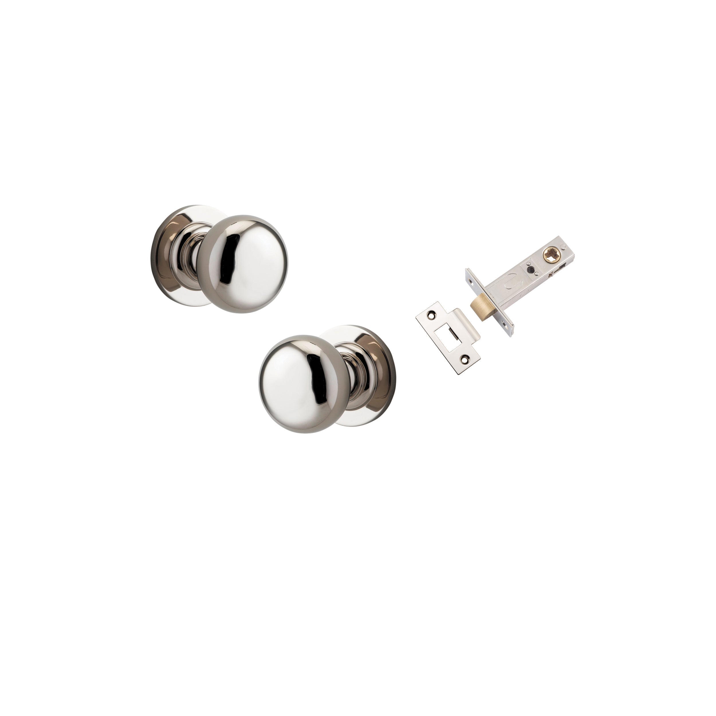 Cambridge Knob - Round Rose - Ella Grace - Iver - Polished Nickel - Door Knobs