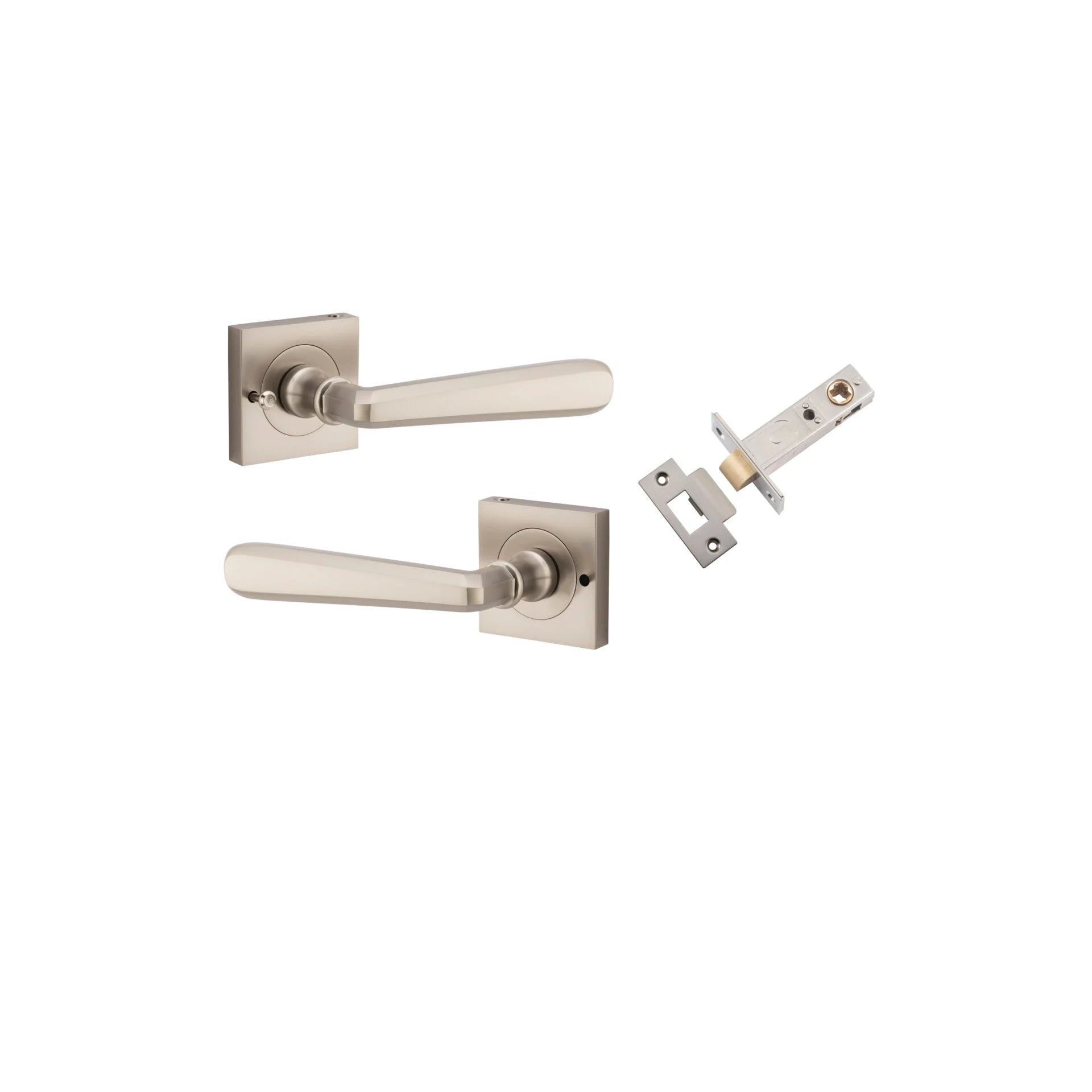 Copenhagen Lever - Square Rose - Ella Grace - Iver - Satin Nickel - Door Levers