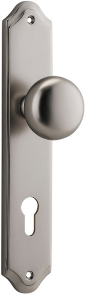 Cambridge Knob - Shouldered Backplate - Ella Grace - Iver - Satin Nickel - Door Knobs