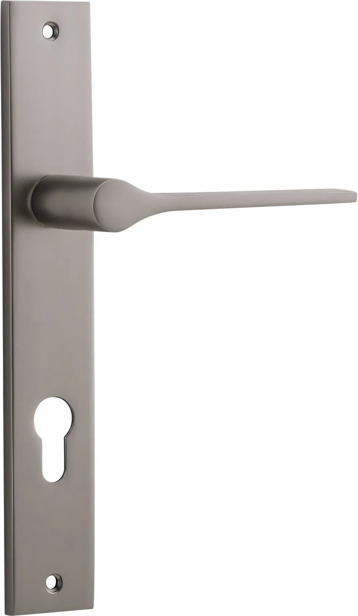 Como Lever - Rectangular Backplate - Ella Grace - Iver - Satin Nickel - Door Levers