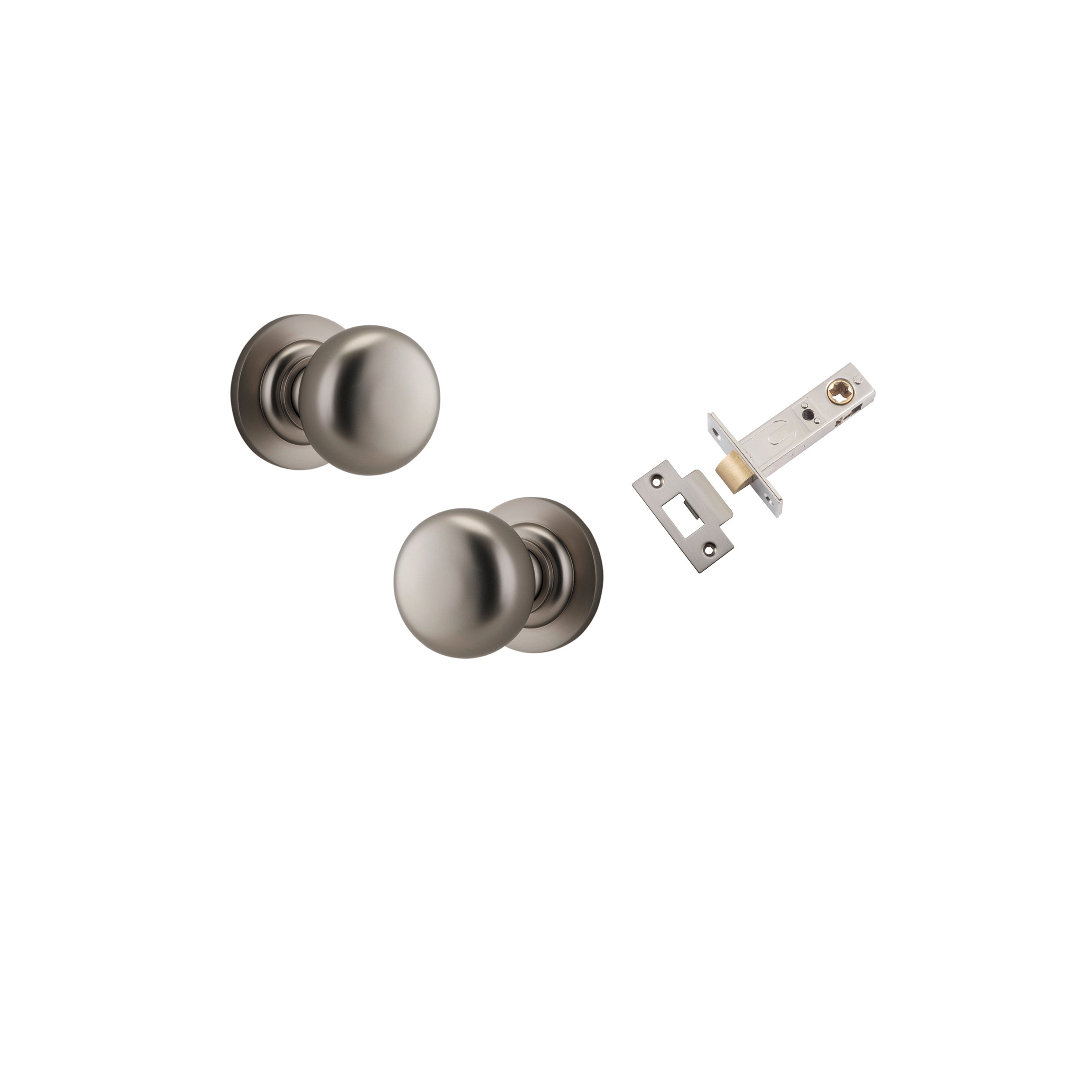 Cambridge Knob - Round Rose - Ella Grace - Iver - Satin Nickel - Door Knobs