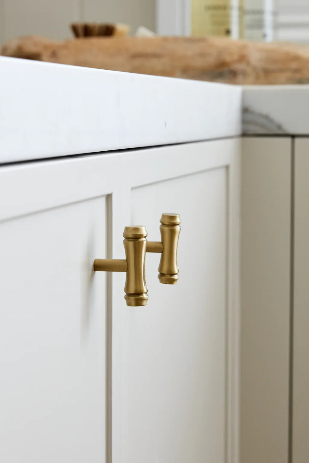 Hepburn Hardware Bamboo T-Bar | Burnished Brass