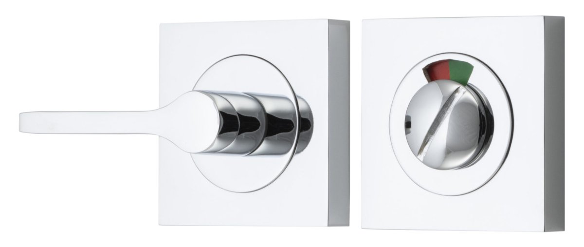 Accessibility Privacy Turn with Indicator - Square - Ella Grace - Iver - Polished Chrome - Tube Latches & Bolts