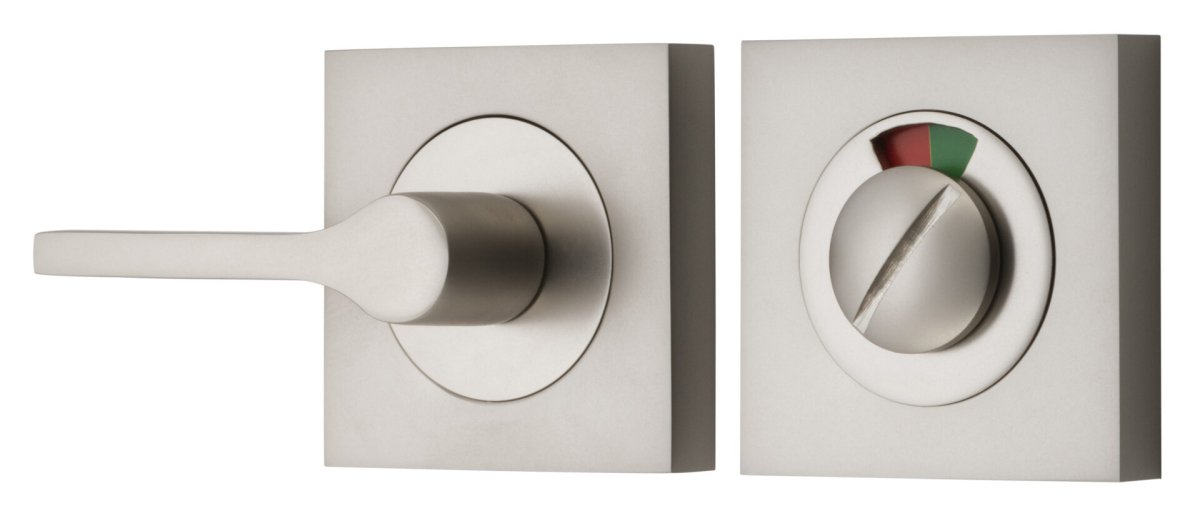 Accessibility Privacy Turn with Indicator - Square - Ella Grace - Iver - Satin Nickel - Tube Latches & Bolts