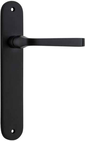 Annecy Lever - Oval Backplate - Ella Grace - Iver - Matt Black - Door Levers