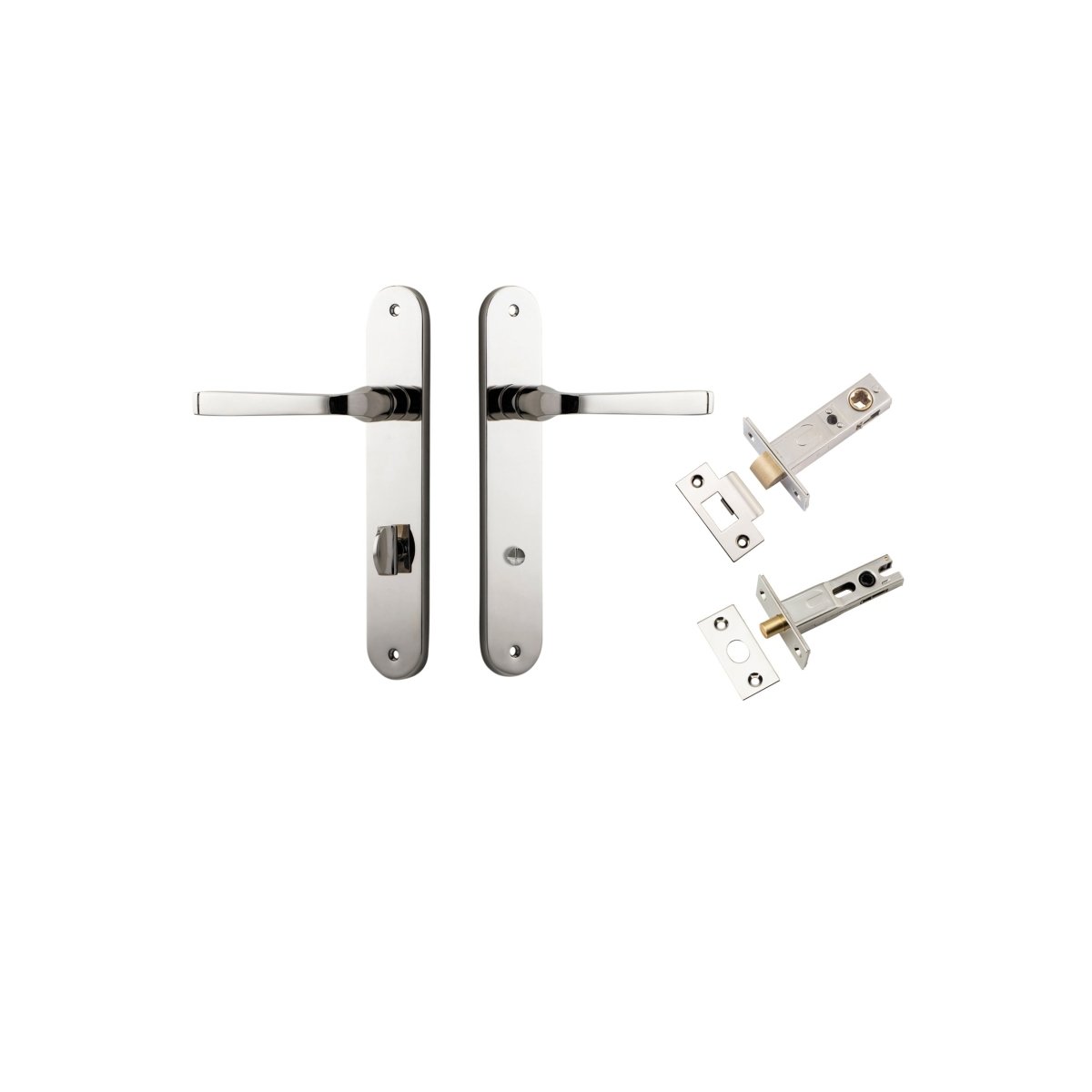 Annecy Lever - Oval Backplate - Ella Grace - Iver - Polished Nickel - Door Levers