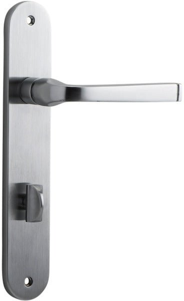 Annecy Lever - Oval Backplate - Ella Grace - Iver - Brushed Chrome - Door Levers