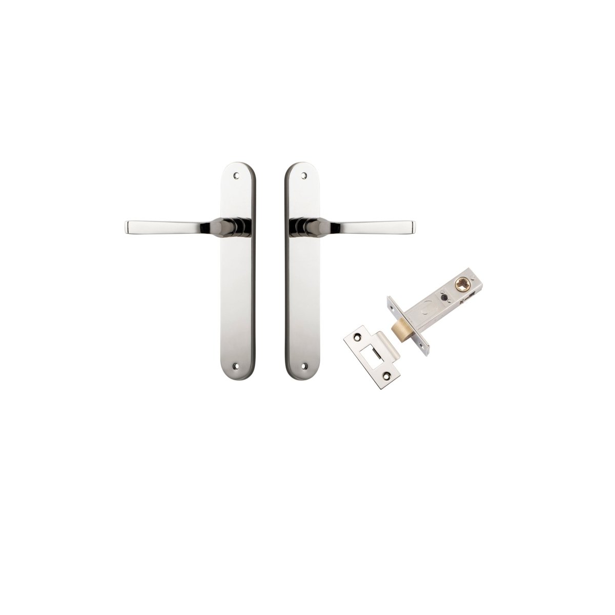 Annecy Lever - Oval Backplate - Ella Grace - Iver - Polished Nickel - Door Levers