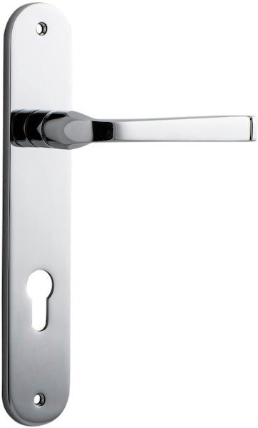 Annecy Lever - Oval Backplate - Ella Grace - Iver - Polished Chrome - Door Levers