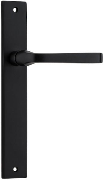 Annecy Lever - Rectangular Backplate - Ella Grace - Iver - Matt Black - Door Levers