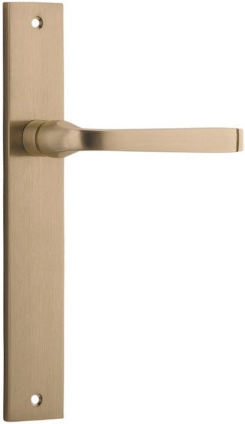 Annecy Lever - Rectangular Backplate - Ella Grace - Iver - Brushed Brass - Door Levers