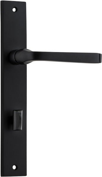 Annecy Lever - Rectangular Backplate - Ella Grace - Iver - Matt Black - Door Levers