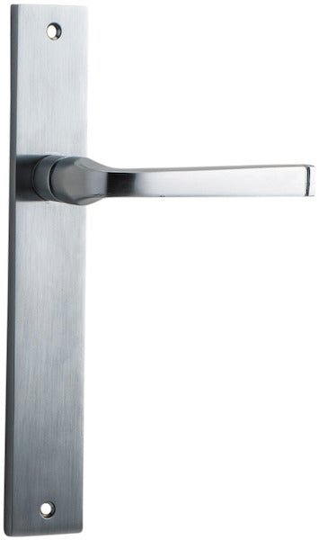 Annecy Lever - Rectangular Backplate - Ella Grace - Iver - Brushed Chrome - Door Levers