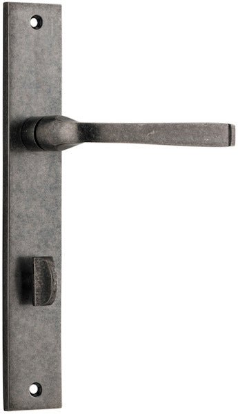 Annecy Lever - Rectangular Backplate - Ella Grace - Iver - Distressed Nickel - Door Levers