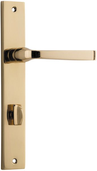 Annecy Lever - Rectangular Backplate - Ella Grace - Iver - Polished Brass - Door Levers