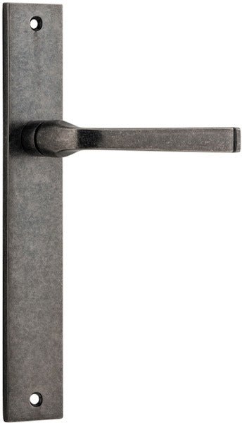 Annecy Lever - Rectangular Backplate - Ella Grace - Iver - Distressed Nickel - Door Levers