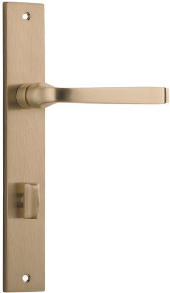 Annecy Lever - Rectangular Backplate - Ella Grace - Iver - Brushed Brass - Door Levers