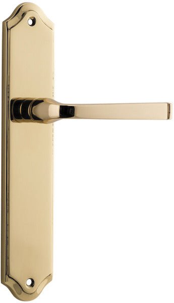 Annecy Lever - Shouldered Backplate - Ella Grace - Iver - Polished Brass - Door Levers