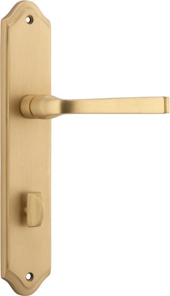 Annecy Lever - Shouldered Backplate - Ella Grace - Iver - Brushed Brass - Door Levers