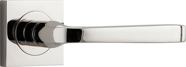 Annecy Lever - Square Rose - Ella Grace - Iver - Polished Nickel - Door Levers - Lever Set Only - Door Handle - Solid Brass