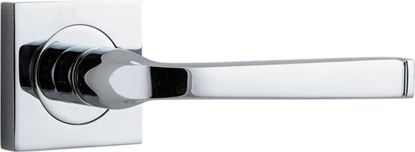 Annecy Lever - Square Rose - Ella Grace - Iver - Polished Chrome - Door Levers - Lever Set Only - Door Handle - Solid Brass