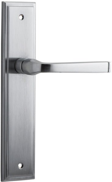 Annecy Lever - Stepped Backplate - Ella Grace - Iver - Brushed Chrome - Door Levers