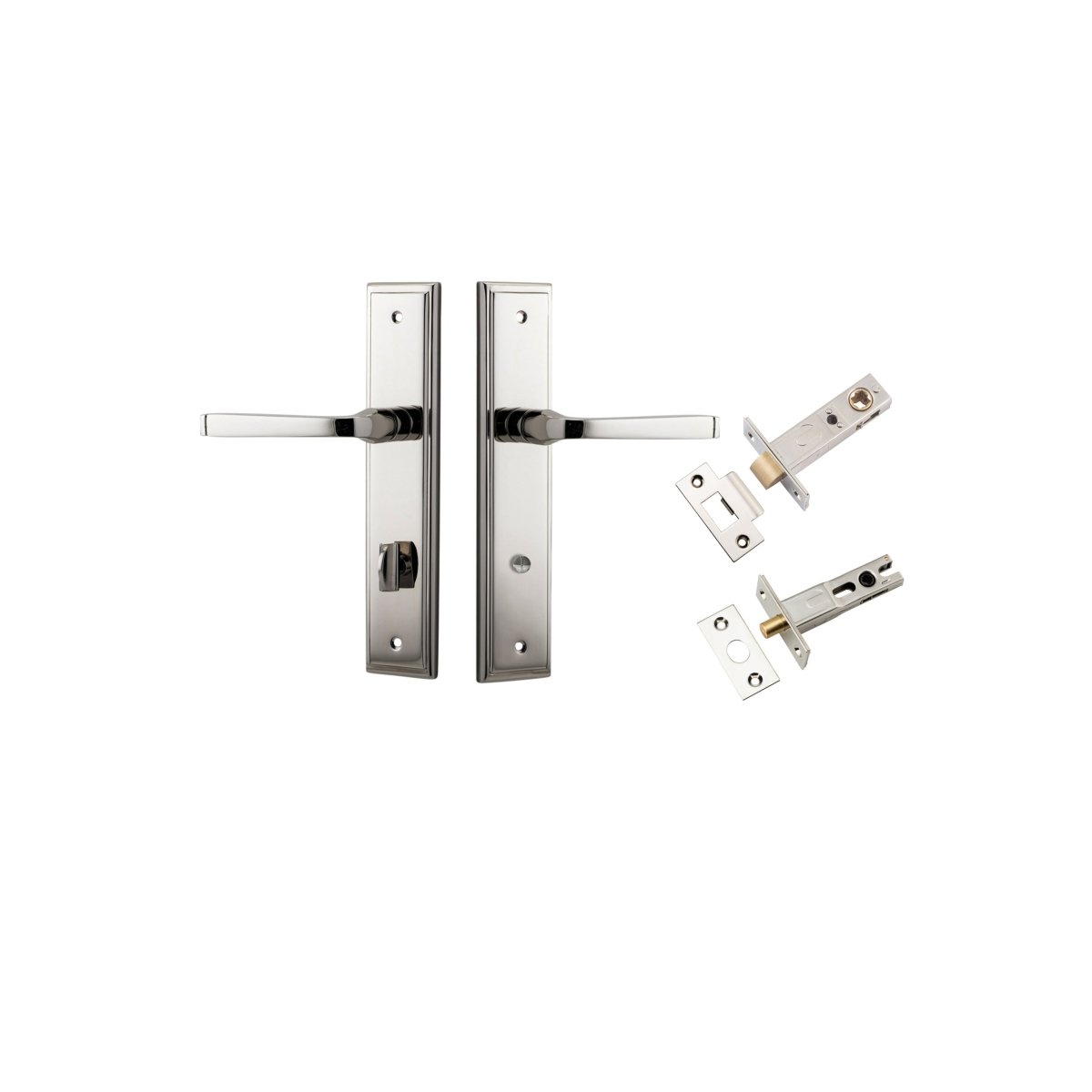 Annecy Lever - Stepped Backplate - Ella Grace - Iver - Polished Nickel - Door Levers