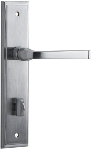 Annecy Lever - Stepped Backplate - Ella Grace - Iver - Brushed Chrome - Door Levers